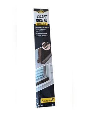 Double Seal Door Draft Stopper - Brown
